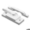 Prime-Line Sash Lock, 2-1/16in Hole Centers, Fits Single/Double Hung Vinyl Windows, Vinyl Construction, White F 2667 - alternate 1